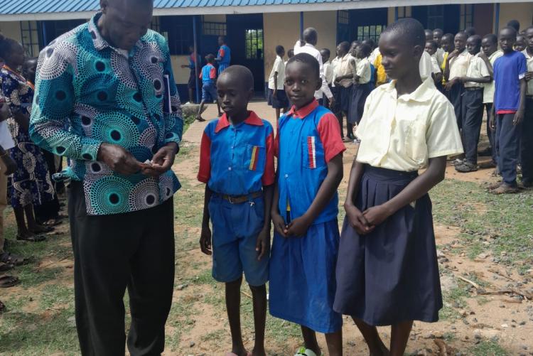 Dr. Evans Chimoita engaging the JSS students