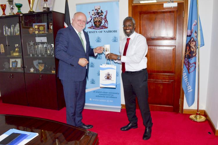 President Kühne Logistics University, Prof. Strothotte visits the University of Nairobi VC  Prof. Stephen Kiama (10))