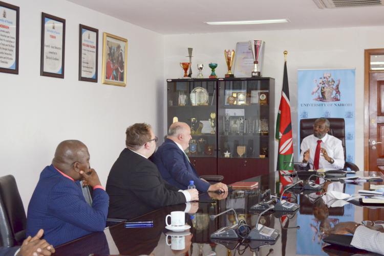 President Kühne Logistics University, Prof. Strothotte visits the University of Nairobi VC  Prof. Stephen Kiama (6))