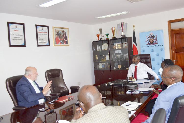 President Kühne Logistics University, Prof. Strothotte visits the University of Nairobi VC  Prof. Stephen Kiama (7))