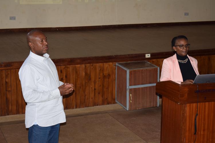 Dr. Jonathan Nzuma, Chairman Agricultural Economics Dept. and Prof. Faith Maina