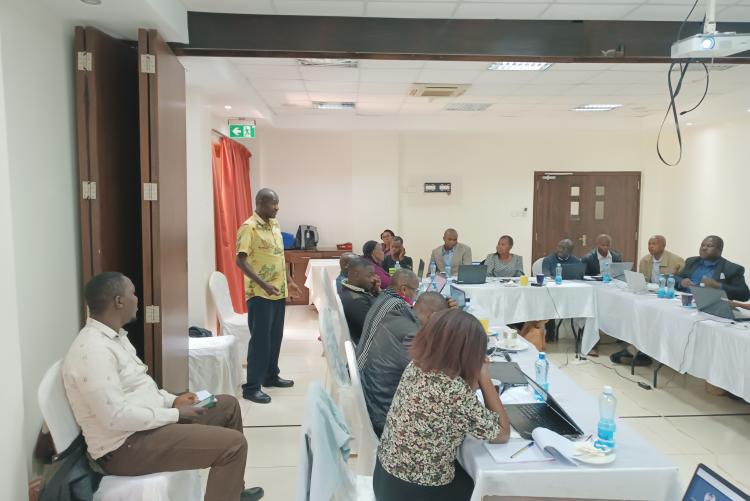 Dr. David Jakinda explaining a point during the workshop