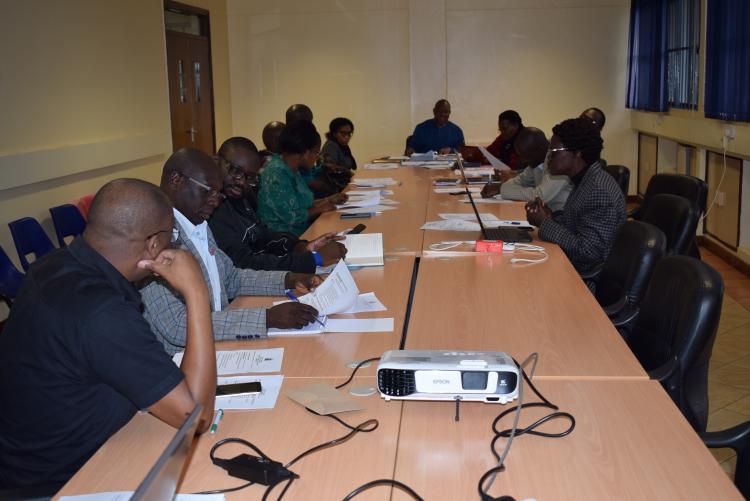 Prof. Nzuma Chairing the Departmental Meeting (3)