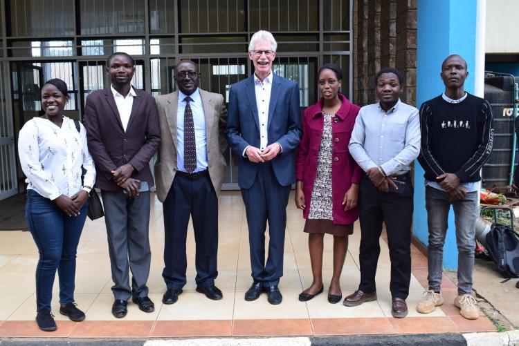 Group Photo of SuMO Students at the centre Dr. Ullrich Förster, Prof. Iraki and Mercy Mburu