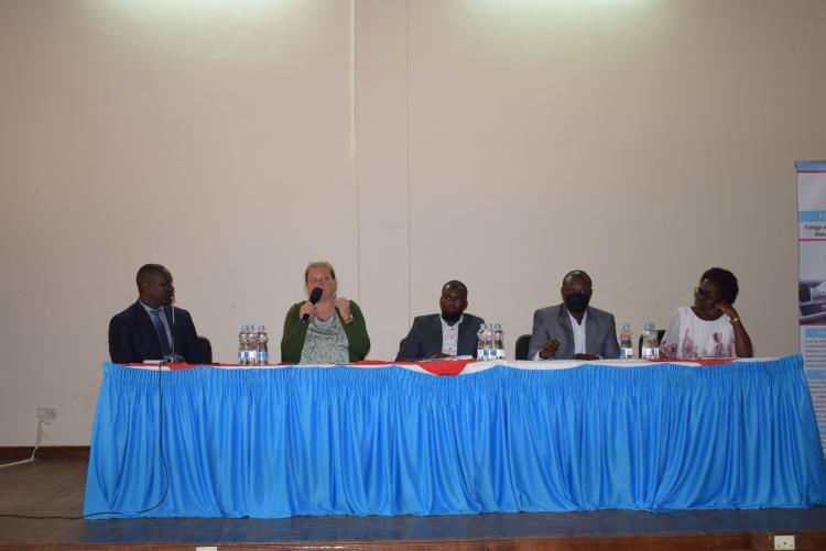 LHS Moderator Dr. Oliver, Dr. Celine Termote, Boniface Munene, Dr. Zachary Kinyua and Prof. Rose Nyikal