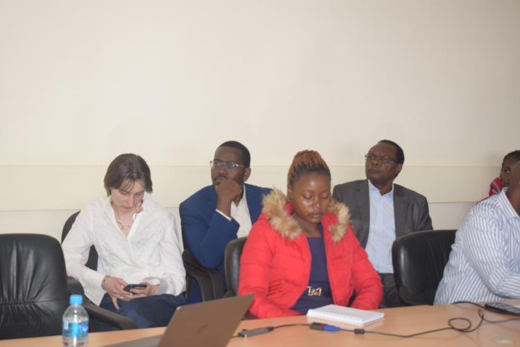 Anna Hildebrandt, Peterson Waweru, Prof. Mburu and a CMAAE student
