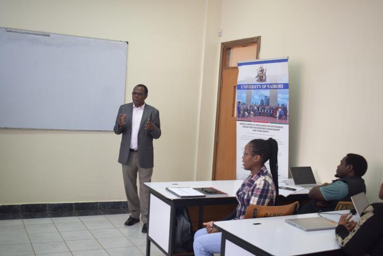 Prof. John Mburu During the Qualitative Research Methods Training