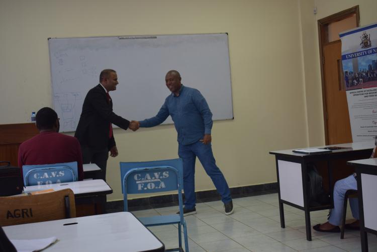 Warm Greetings Between Dr. Nadeem and Prof. Nzuma