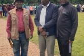 From Left Mr. Mativo, Registrar, Prof. Richard Onwong'a (Chairman, LARMAT) and Prof. Jonathan Nzuma (Chairman, Agricultural Economics)