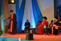 Prof Kiama Delivering his inagural speech